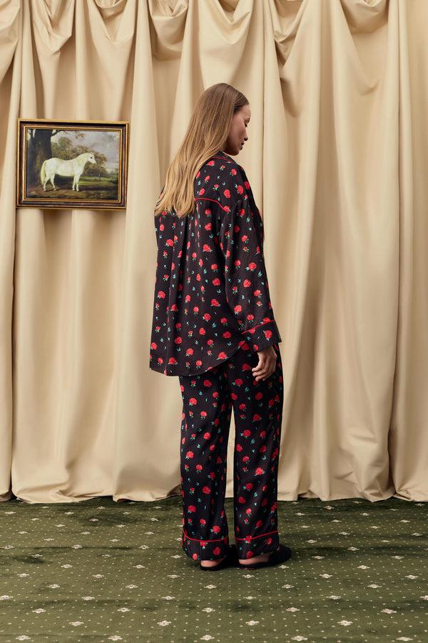 Sleeper Pastelle Oversized Pants In Poppies Print