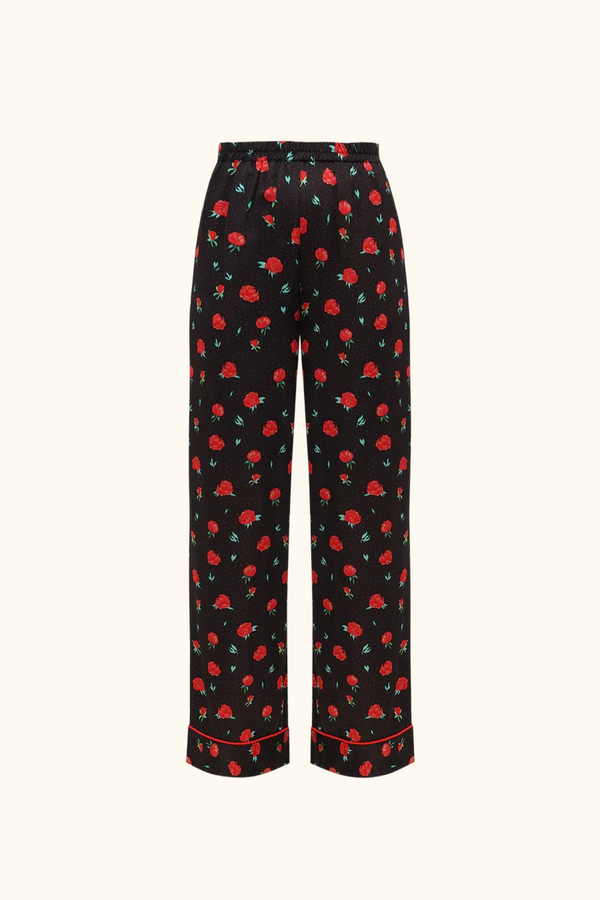 sleeper Pastelle Oversized Pants in Poppies Print