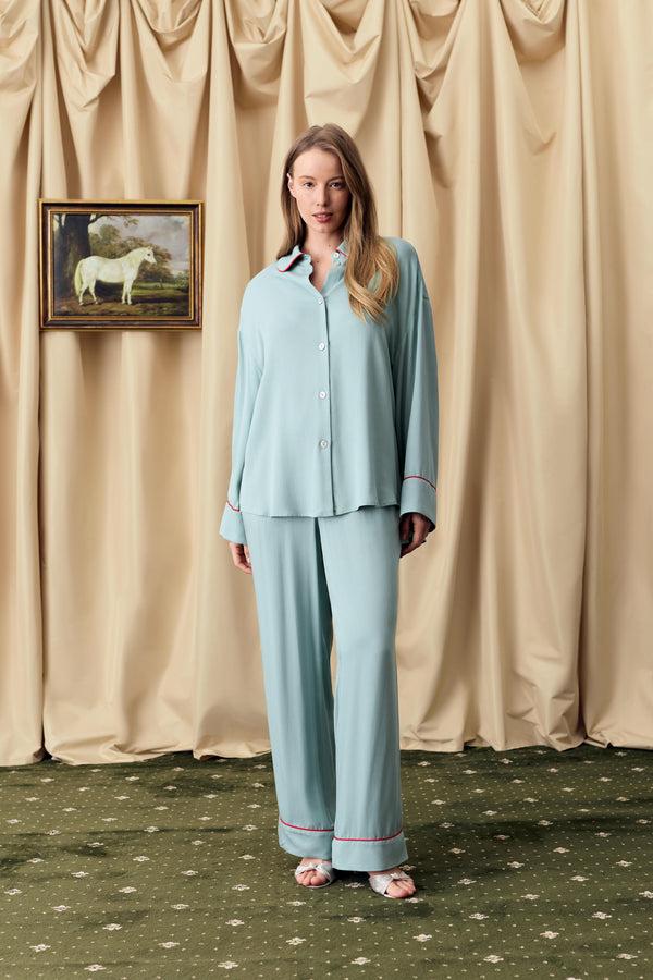 Sleeper Pastelle Oversized Shirt In Dove Blue