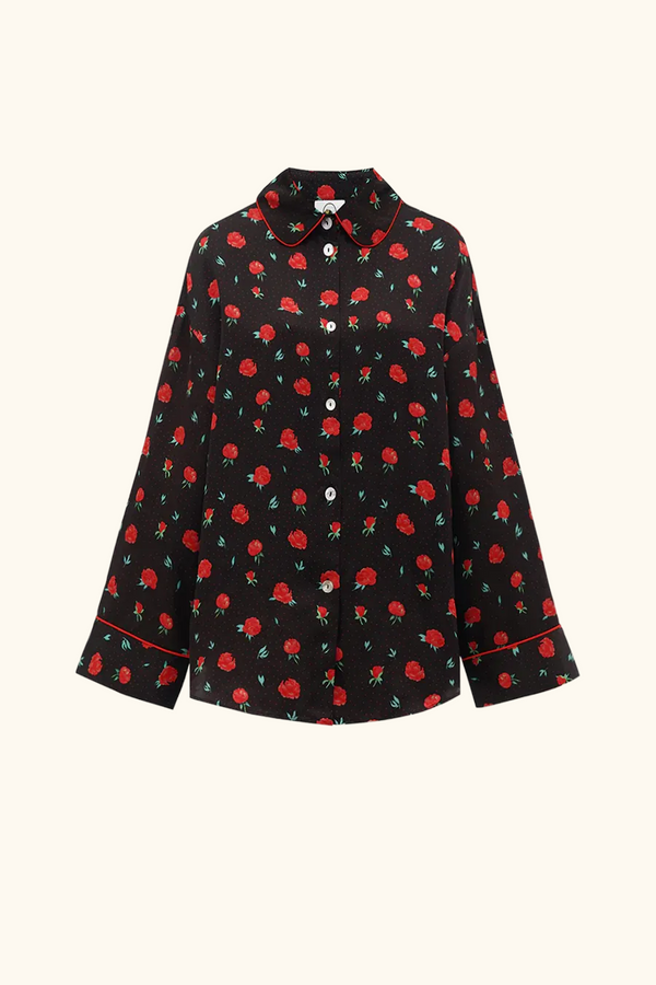 sleeper Pastelle Oversized Shirt in Poppies Print