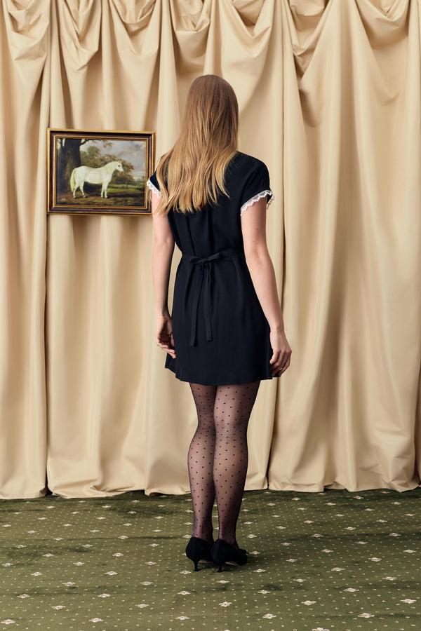 Sleeper Poppi Mini Dress In Black