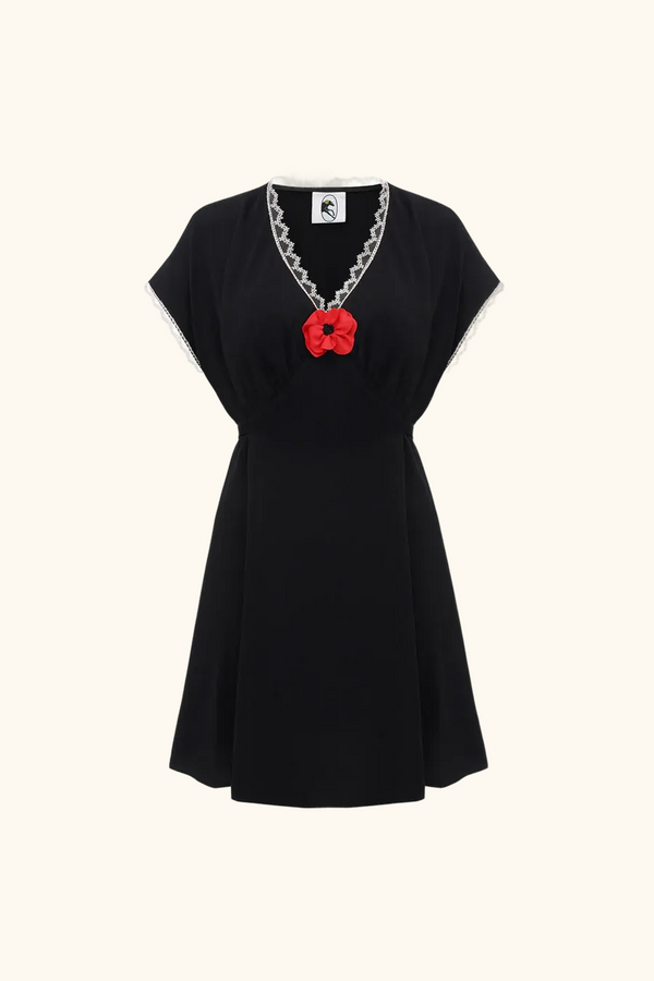 sleeper Poppi Mini Dress in Black