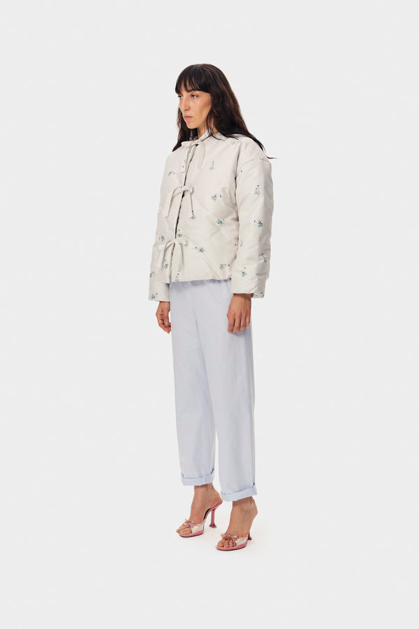 Sleeper Ukiyo Puffer Jacket In Blossom Print