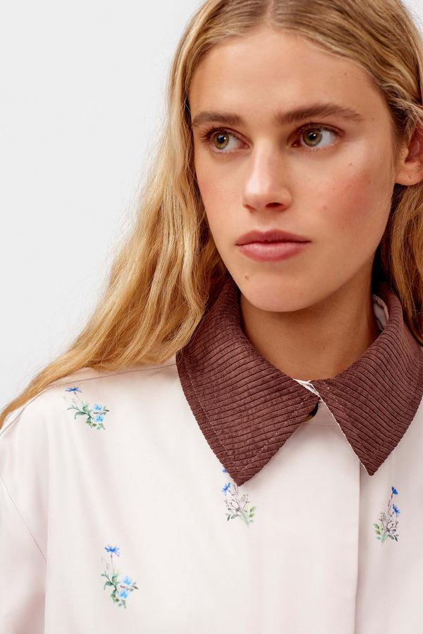 Sleeper Yason Flower Trench Coat In Beige