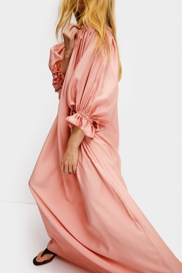 Sleeper Zephir Off-the-shoulder Maxi Dress In Pink