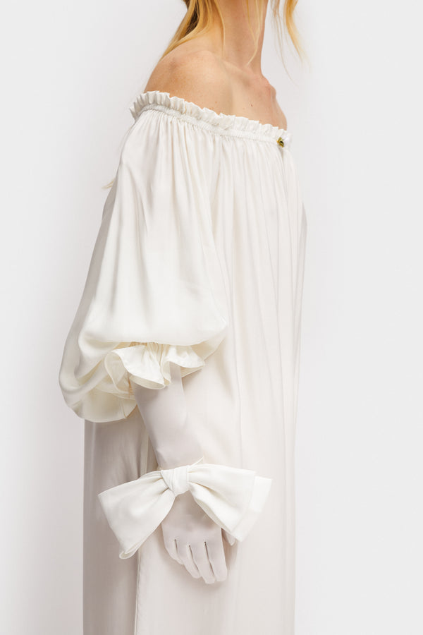 Sleeper Zephir Stretch-jersey Gloves In White