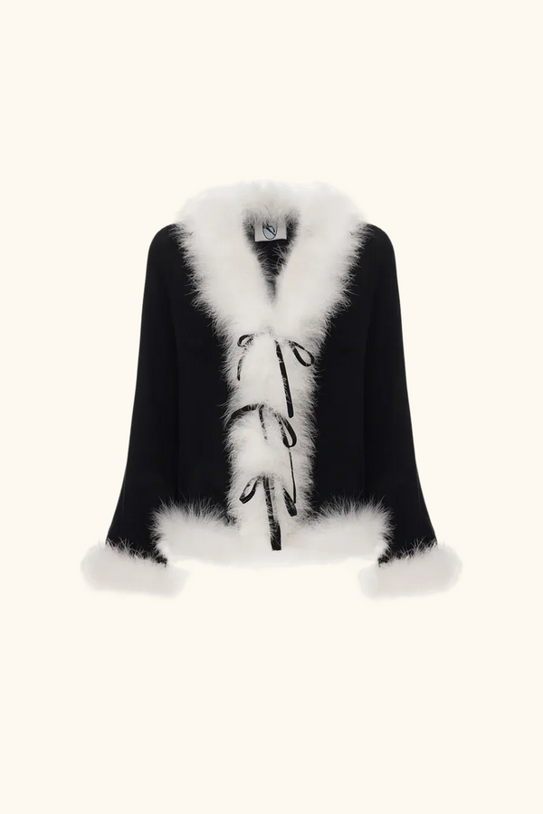 Sleeper Venus In Love Blouse With Feathers In Black