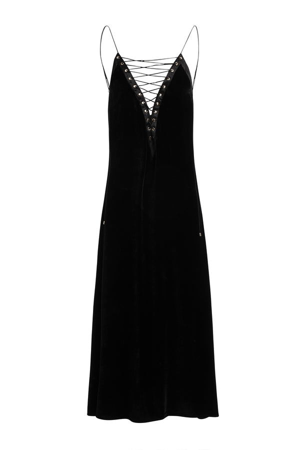 sleeping with jacques ANJA SLIP DRESS - LIMITED EDITION BLACK