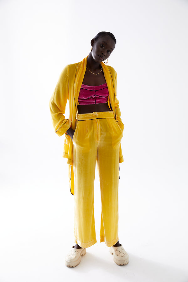 Sleeping With Jacques BON VIVANT ROBE MIMOSA YELLOW