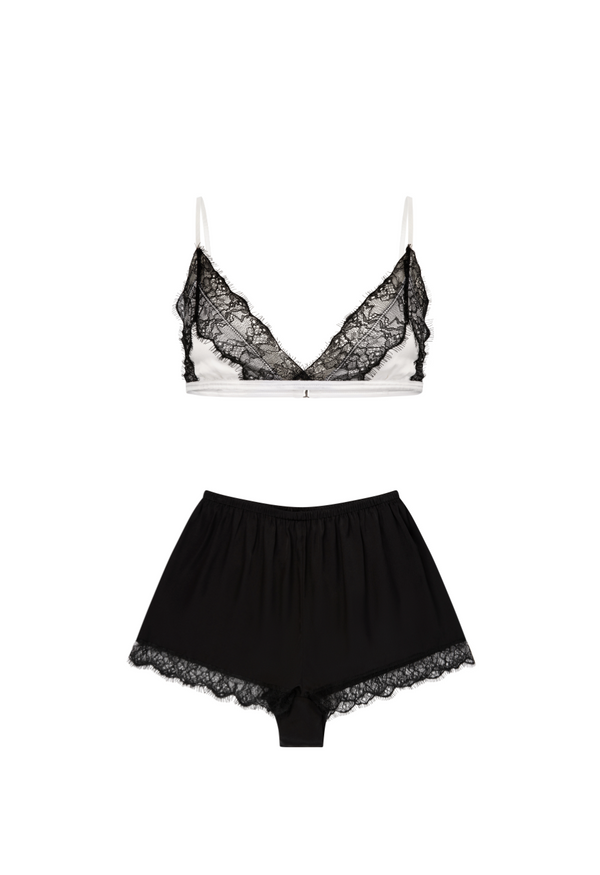 sleeping with jacques JULIA MATCHING SET BLACK & WHITE