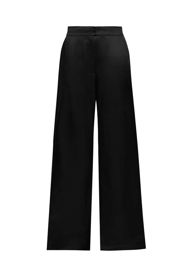 Sleeping With Jacques MARAIS SILK TUXEDO PANT BLACK