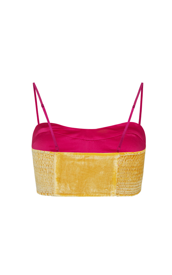 Sleeping With Jacques OPHELIA TOP HOT PINK & MIMOSA YELLOW