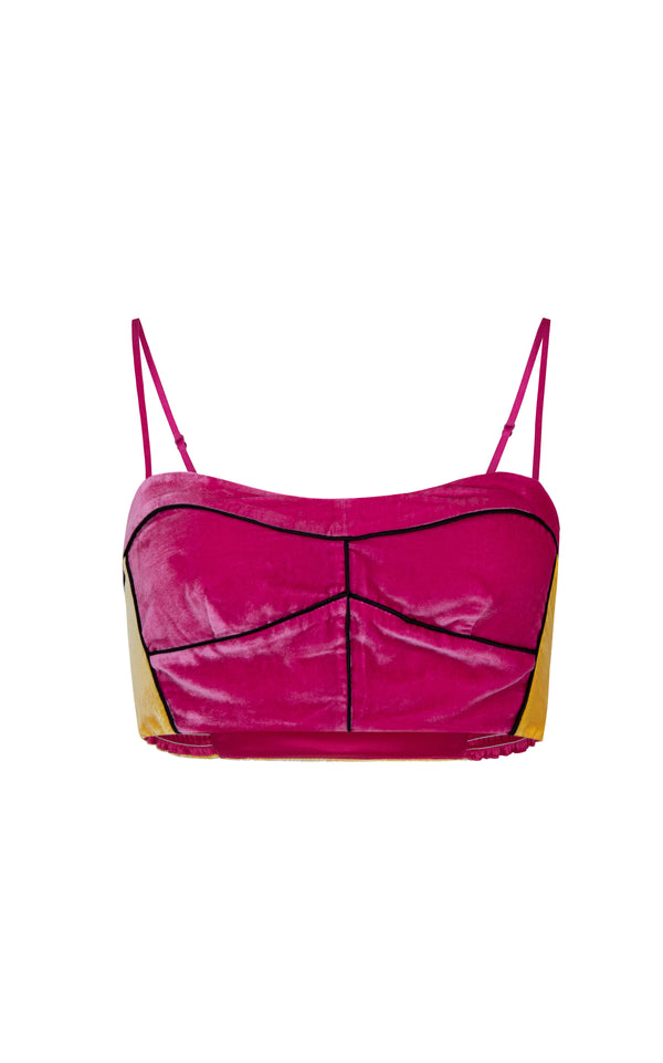 sleeping with jacques OPHELIA TOP HOT PINK & MIMOSA YELLOW