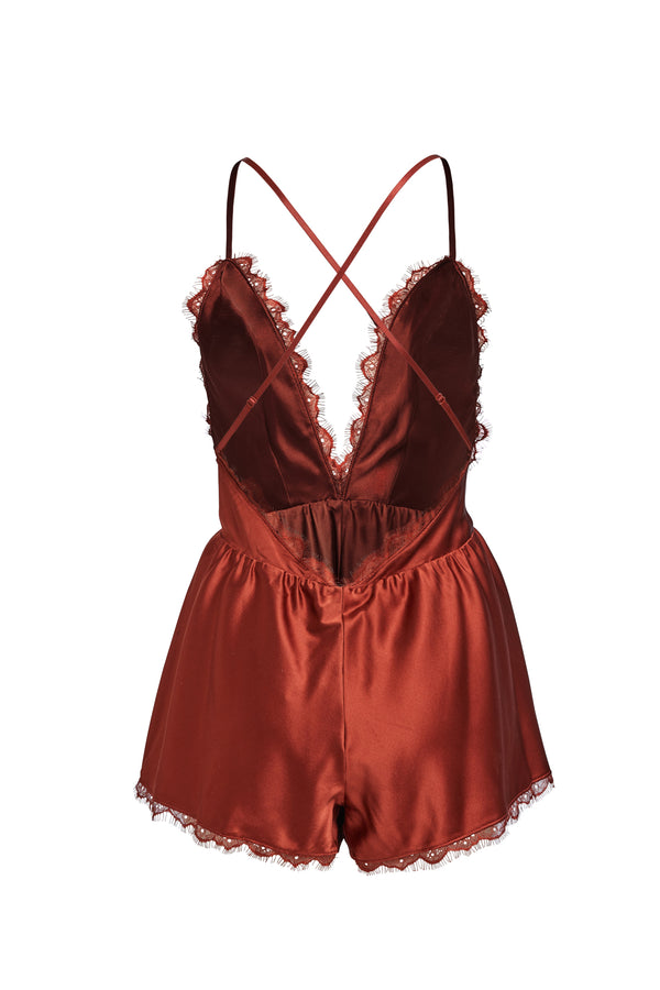 Sleeping With Jacques ALEXA PLAYSUIT COPPER