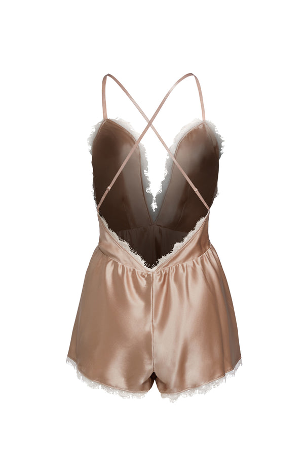 Sleeping With Jacques ALEXA PLAYSUIT DUSTY ROSE