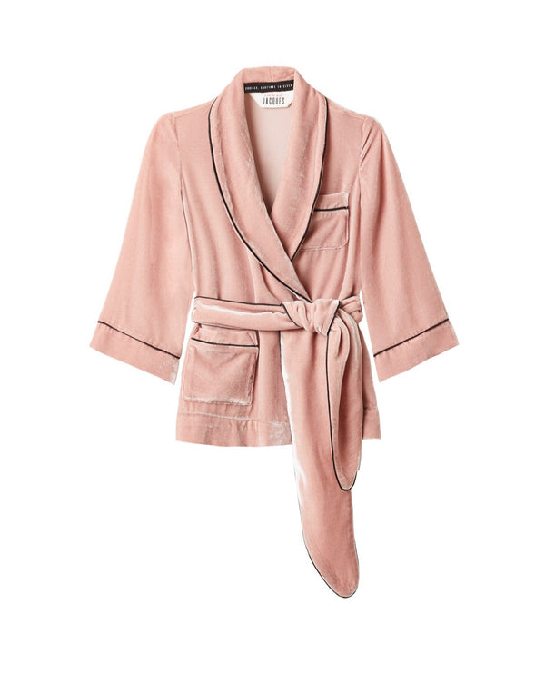sleeping with jacques BABY GIRL JACQUES ROBE BLUSH