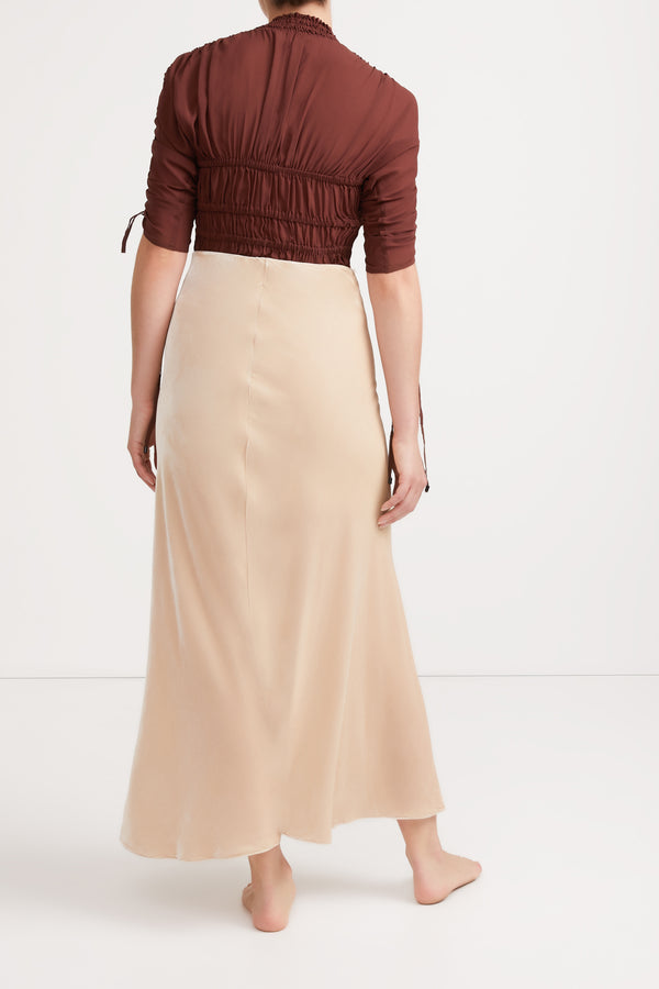 Sleeping With Jacques BIANCA VELVET SKIRT SAND