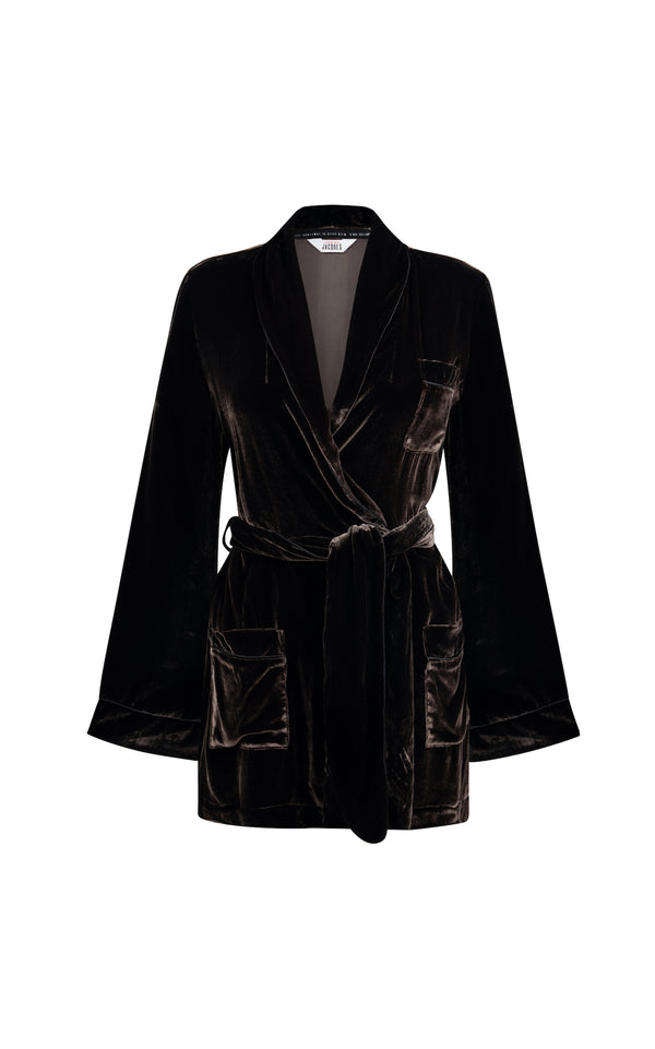 sleeping with jacques BON VIVANT ROBE CHOCOLATE