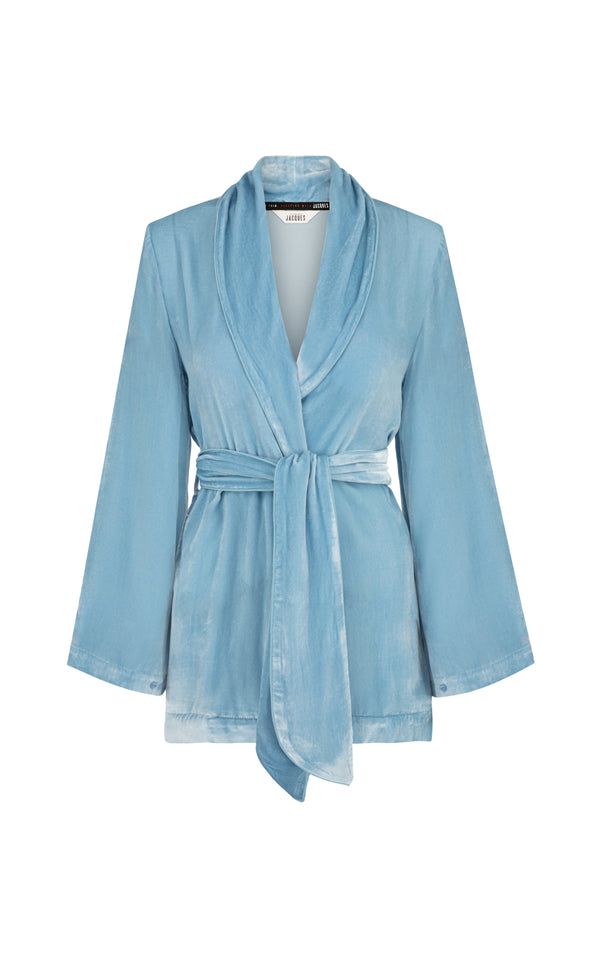 sleeping with jacques BON VIVANT ROBE DUSK BLUE