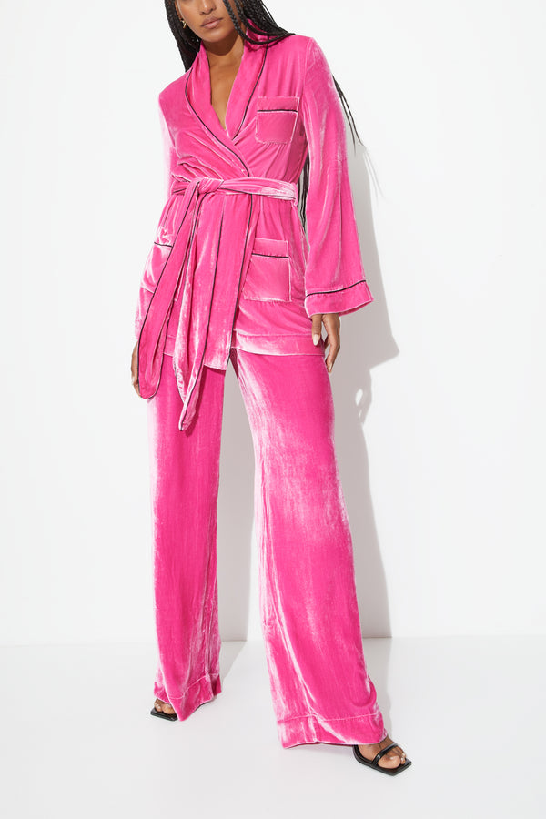 Sleeping With Jacques BON VIVANT ROBE HOT PINK