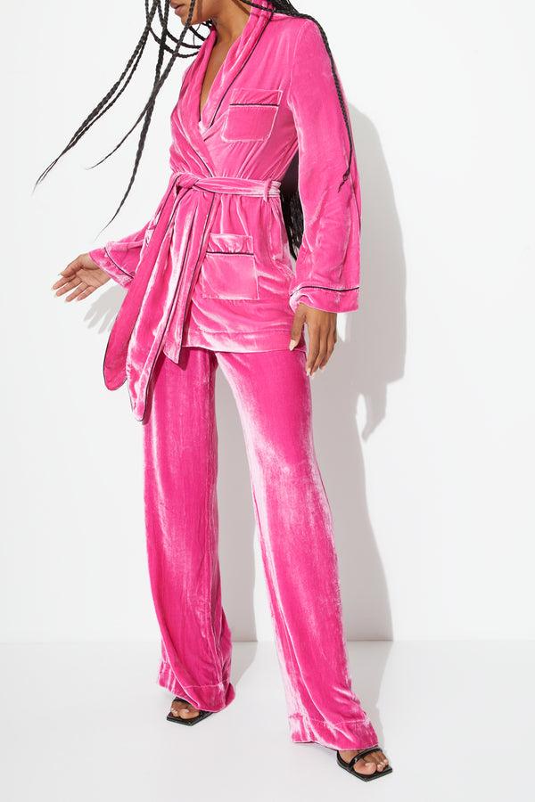 Sleeping With Jacques BON VIVANT ROBE HOT PINK