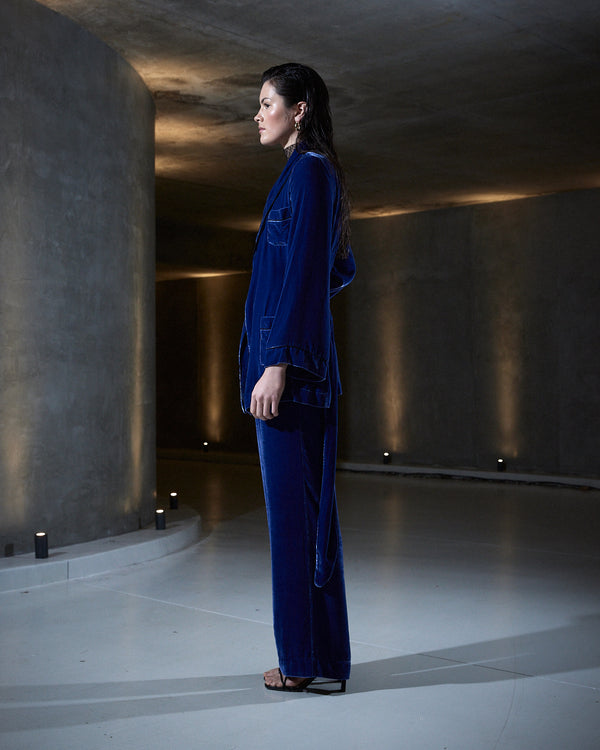 Sleeping With Jacques BON VIVANT ROBE INDIGO BLUE 