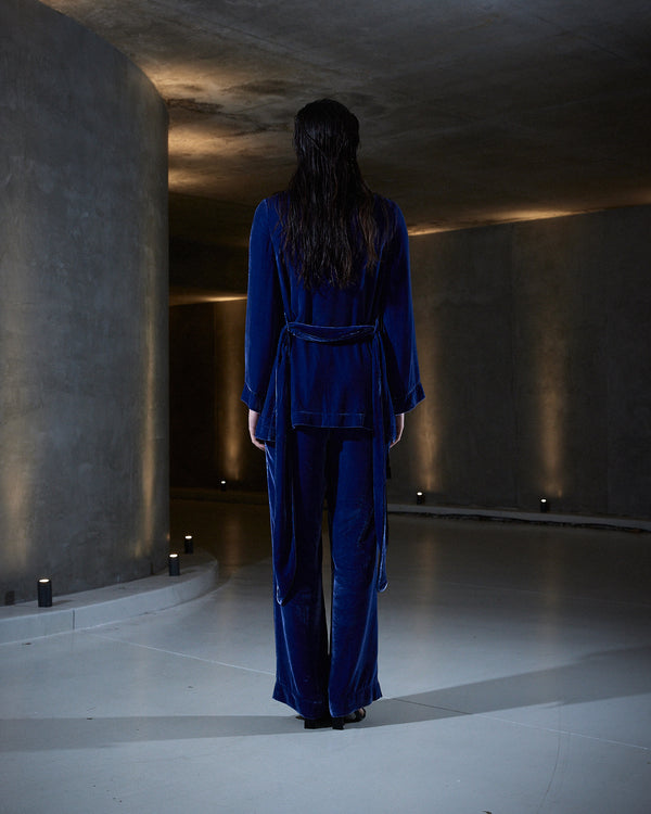 Sleeping With Jacques BON VIVANT ROBE INDIGO BLUE 