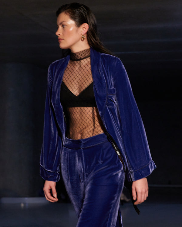 Sleeping With Jacques BON VIVANT ROBE INDIGO BLUE 