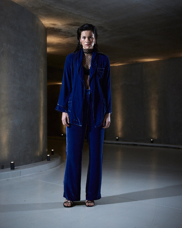 sleeping with jacques BON VIVANT ROBE INDIGO BLUE 