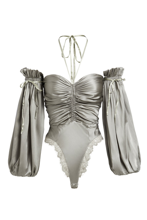 sleeping with jacques BRONTË BODYSUIT SAGE