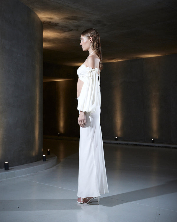 Sleeping With Jacques BRONTË MIDI TOP WHITE