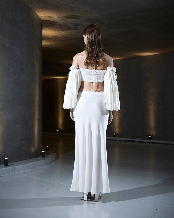 Sleeping With Jacques BRONTË MIDI TOP WHITE