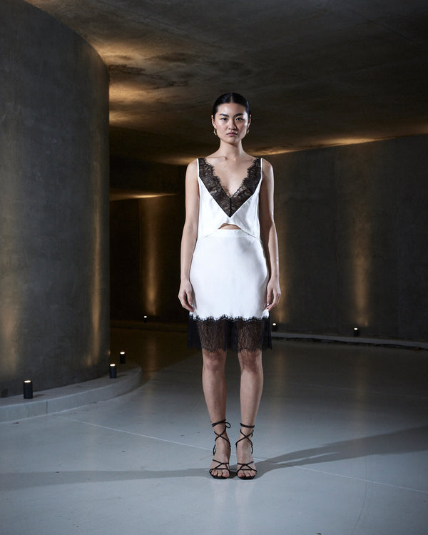 sleeping with jacques CHILLI SKIRT WHITE
