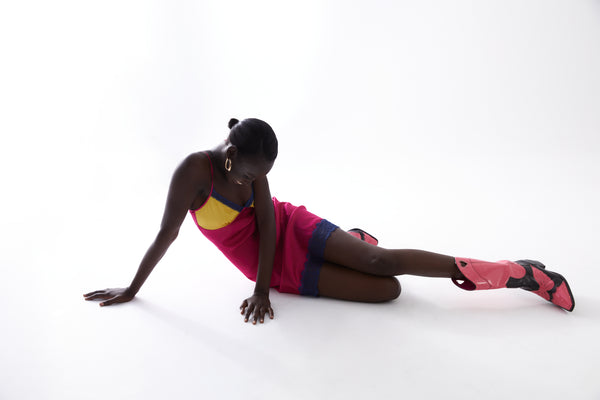 Sleeping With Jacques CHILLI SLIP DRESS HOT PINK