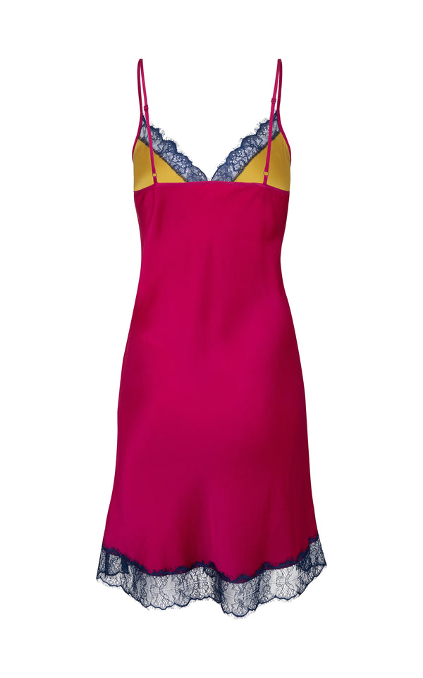 Sleeping With Jacques CHILLI SLIP DRESS HOT PINK