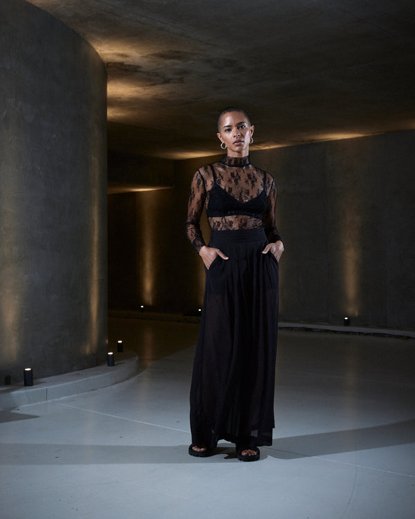 sleeping with jacques FRANCINE BODYSUIT BLACK