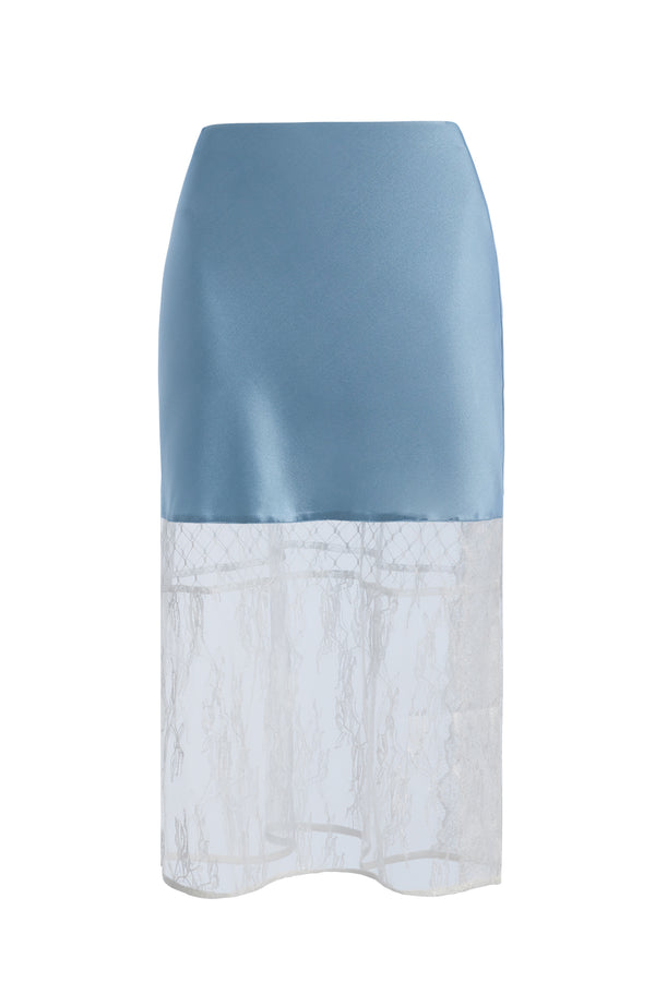 sleeping with jacques FRANCINE SKIRT DUSK BLUE