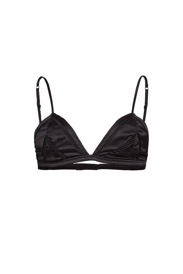 sleeping with jacques FREYA BRALETTE BLACK