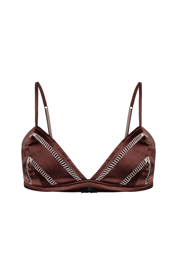 sleeping with jacques FREYA BRALETTE CHOCOLATE