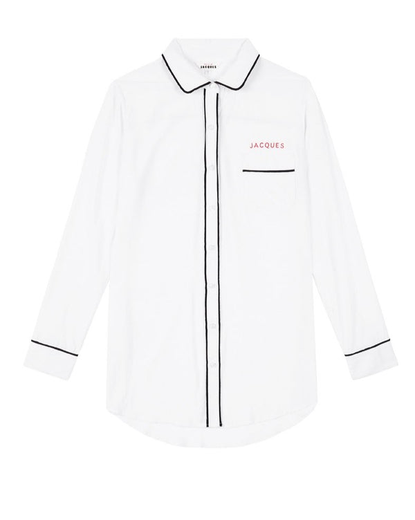 sleeping with jacques GIRLFRIEND SHIRT WHITE