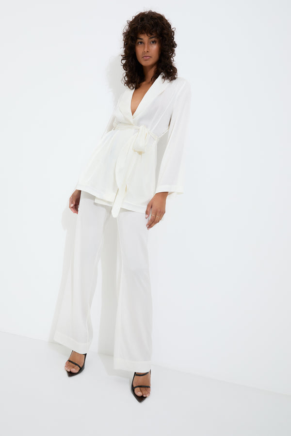 Sleeping With Jacques MARAIS TUXEDO PANT WHITE