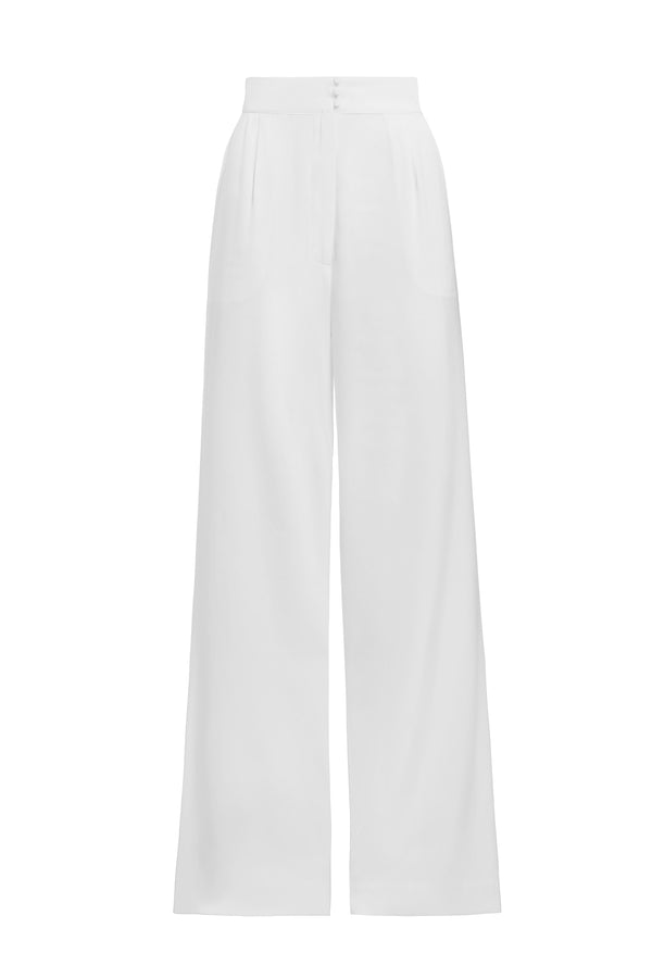 sleeping with jacques MARAIS TUXEDO PANT WHITE