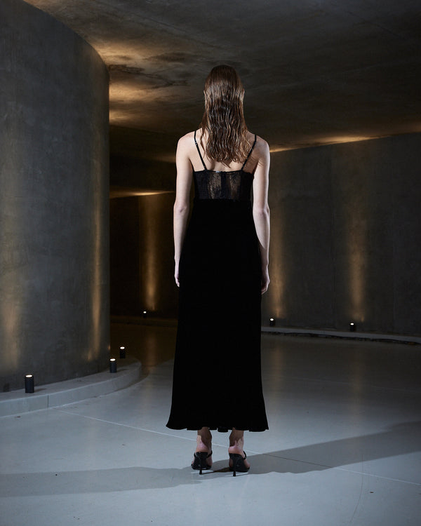 Sleeping With Jacques MS O SLIP DRESS BLACK