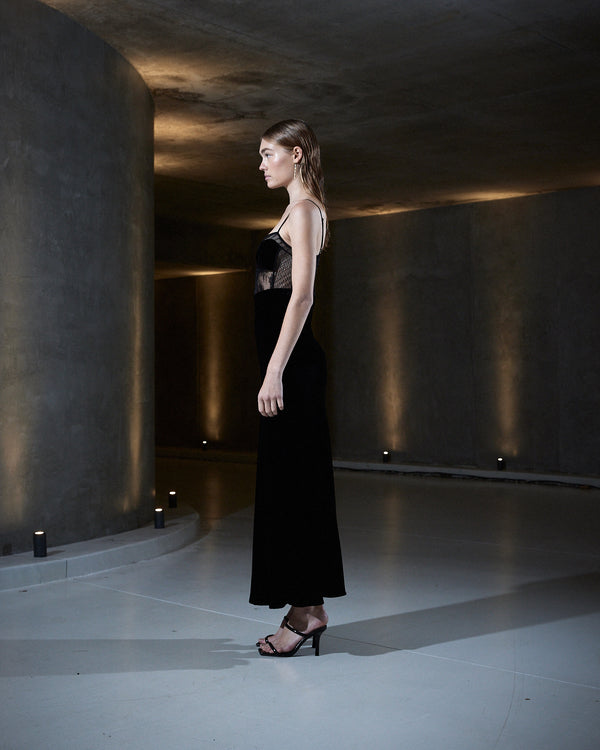 Sleeping With Jacques MS O SLIP DRESS BLACK