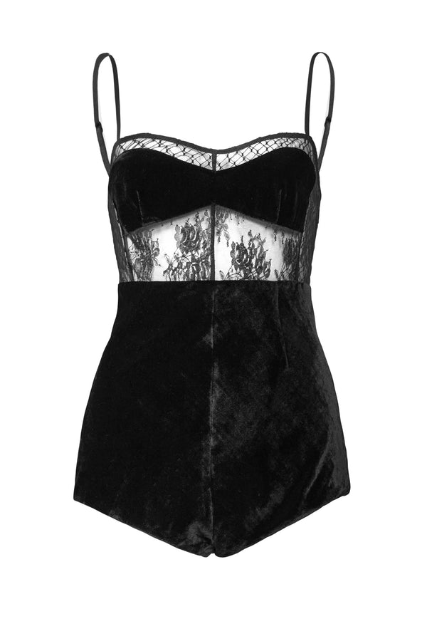 sleeping with jacques OPHELIA BODYSUIT BLACK