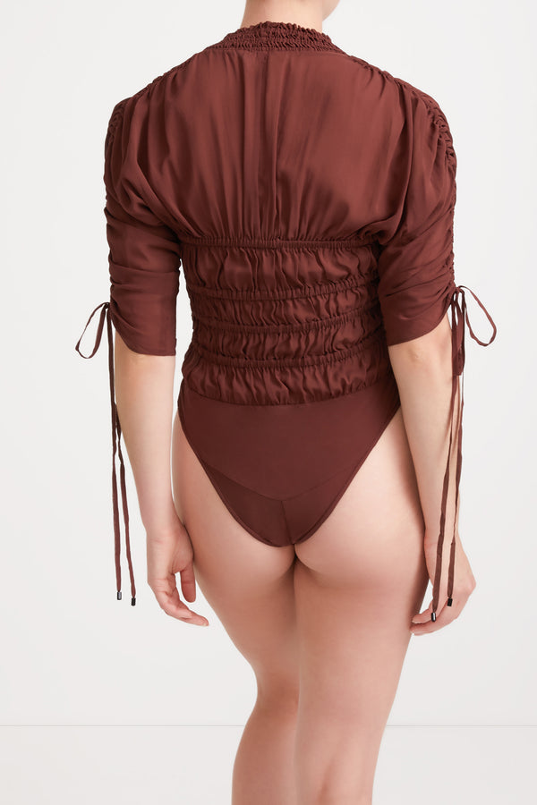 Sleeping With Jacques RACHEL BODYSUIT CHOCOLATE