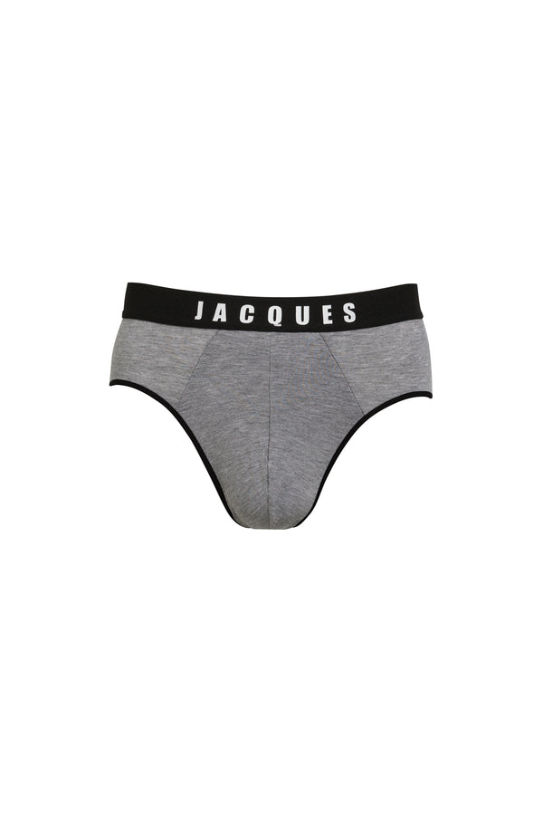sleeping with jacques SWJ BRIEF WHITE ON GREY