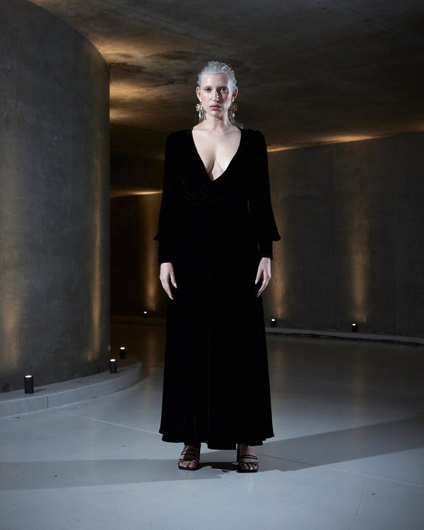 sleeping with jacques SYLVIA DRESS BLACK