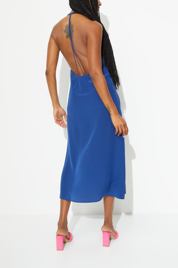 Sleeping With Jacques T-BOZ SLIP DRESS MONACO BLUE