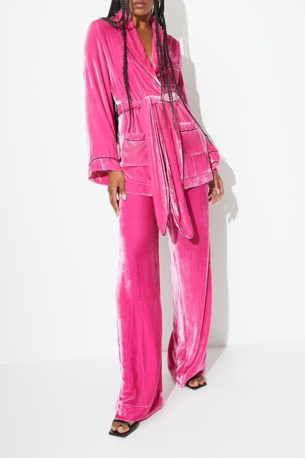 Sleeping With Jacques VELVET BOTTOM HOT PINK
